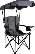 FAIR WIND Oversized Camping Chair with Canopy Beach Chair with Canopy Shade for Adults Heavy Duty 380 LBS Portable Folding Chair for Outdoor