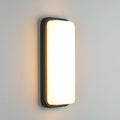 LANFU LED Modern Rectangular Outdoor Wall Sconce Light 3000K Outside Light for House Patio Black Warm White IP64 Waterproof Exterior Wall（16.5inch）