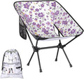 Honeybaby Folding Camping Chair Cute Flowers Floral Camping Chairs Lightweight Portable Chair Outdoor Foldable Chairs for Camping Travel Picnic Beach Hiking