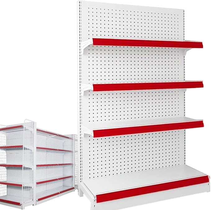 Supermarket Shelf Label Holder StandingSnack Display RackCandy Potato Chips Fruit Vegetable Storage OrganizerLarge Pantry Convenience Stores Shelves for Grocery 93x43x165cm(four-shelves)