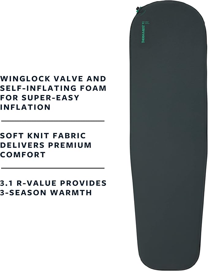 Therm-a-Rest Trail Scout Self-Inflating Camping and Backpacking Sleeping Pad Regular - 72 x 20 Inches