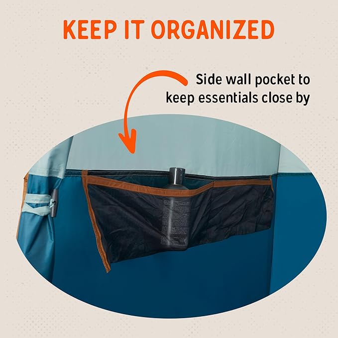 Kelty Discovery H2GO Privacy Shelter Campsite Shower and Changing Shelter Zippered Entry Steel Pole Frame Freestanding