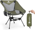 MellowCamp Camping Chair Ultralight Folding Backpacking Hiking Chair Compact Portable for Hiking Camping Backpacking Beach Roadtrip (Olive Green)