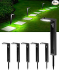 6 Pack Solar Powered Pathway Lights Outdoor Waterproof 30 LED Bright Walkway Landscape Lamp for Outside Path Driveway Sidewalk Yard Lawn Garden Trail Modern Design and 2 Modes (Cool White)