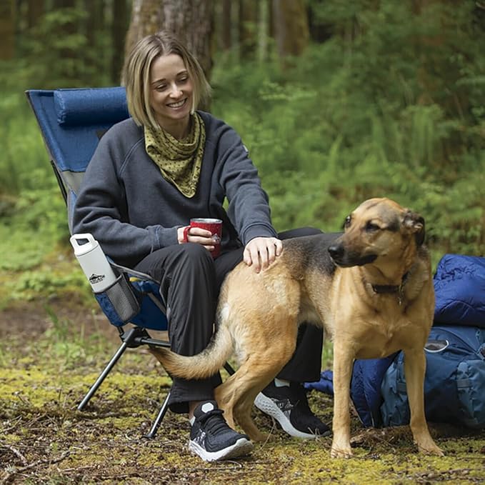 Cascade Mountain Tech - Cascade Ultralight High Back Camping Chair with Carry Bag for Outdoor Beach for Sports Events