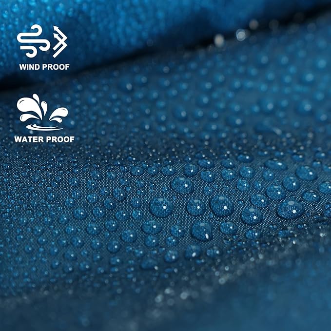 zzlamb Hooded Stadium BlanketWaterproof Outdoor Camping Blanket Polar FleeceWarm Windproof Portable for StadiumSportsPicnicBeachCarPets56x75in Lake Blue Fade