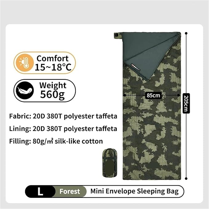Camouflage Camping Sleeping Bag Waterproof Ultralight Splicable Double Large Quilt 3 Season Hiking Sleeping Bags