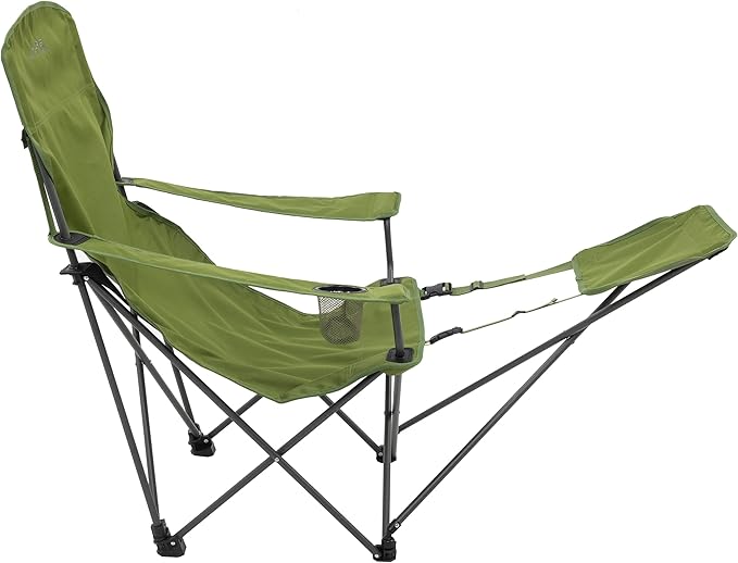 ALPS Mountaineering Escape Lounge Camping Chairs for Adults with Footrest and Adjustable Armrests Sturdy Steel Frame Compact Foldable Design and Carry Bag
