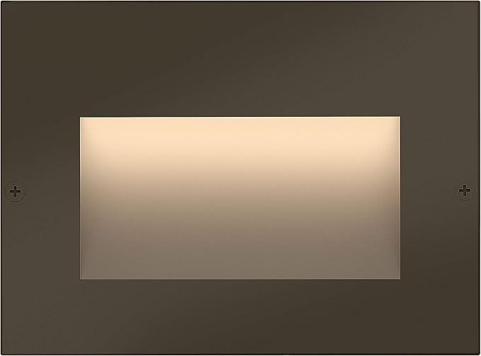 Hinkley Landscape Taper 1563BZ Horizontal 12v Step Light Low-Voltage Integrated LED Recessed Mount Safe for Wet Conditions Wiring Kit Included Bronze Finish