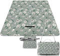Sunflower Turquoise Cow Print Photographic Print Waterproof Outdoor Picnic Blanket Sandproof Beach Mat for Camping Hiking Grass Travelling