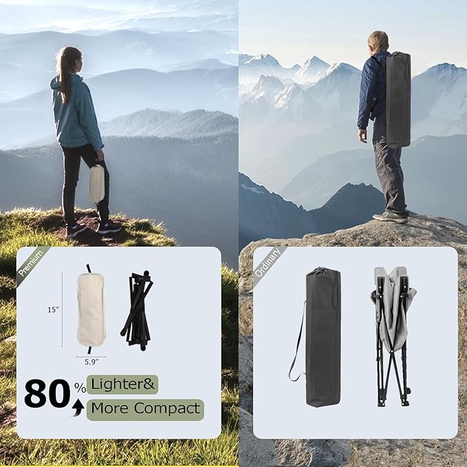Camping &amp Lawn Foldable Outdoor Chair - Supports 330Lbs