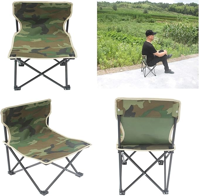 Camping Table Chairs Outdoor Portable Camouflage Table and Chair Set with Handbag and 2 Cup Holders 45x45x40cm