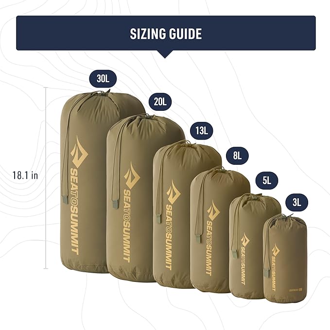 Sea to Summit Lightweight Stuff Sack Durable Outdoor and Travel Storage