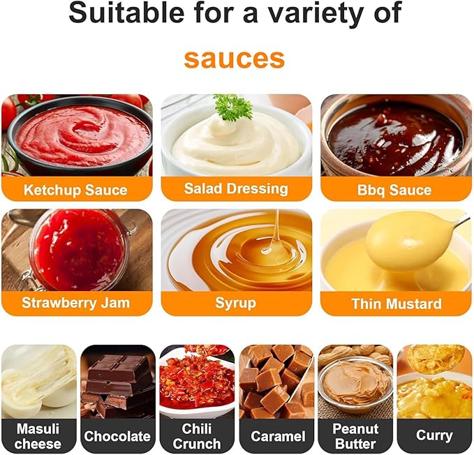 FIUZA 3.7L Stainless Steel Sauce Dispenser Sauce Dispenser Pump Food-Grade Pipes for Ketchup Dressing Syrup