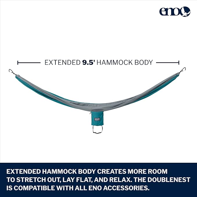 ENO Eagles Nest Outfitters DoubleNest Lightweight Camping Hammock 1 to 2 Person Special Edition Colors ATC