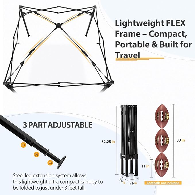 EAGLE PEAK Flex Ultra Compact 4x4 Pop-up Canopy Sun Shelter Changing Room Portable Privacy Canopy Cabana for Pool Fashion Photoshoots or Camping Red/White