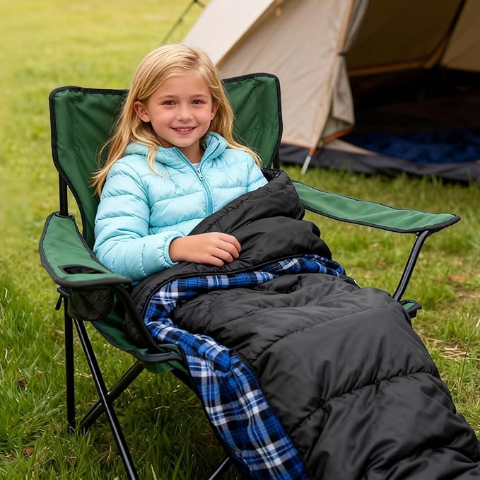 100% Cotton Flannel Sleeping Bag for Adults Big&ampTall Size Backpacking Lightweight Waterproof for Girls Boys Mens Teen for Camping Hiking Outdoor Travel with Compression Bags