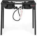 2 Burner Propane Gas Stove with 0-3 PSI Adjustable Regulator and Removable Legs Gas Burners for Cooking Perfect for Home Brewing Seafood Boil and Camping