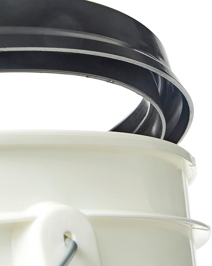 Gamma Seal Lids for 3.5 5 6 and 7 Gallon Buckets – Pack of 12 Black Gamma Lids – Food Grade BPA Free Reusable Lids Made in USA
