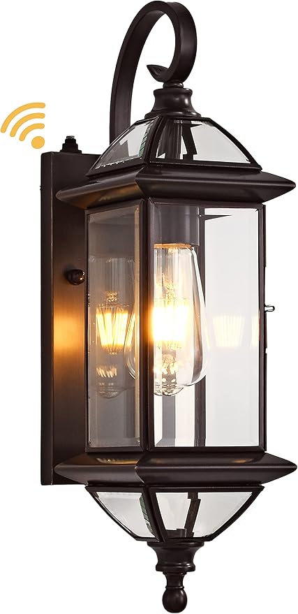 Copper Dusk to Dawn Outdoor Wall Lights Exterior Light Fixtures Porch Light Wall Mount18.5''H Outside Lights for HouseGaragePorch PatioOil-Rubbed Bronze 1 Pack with E26 Socket