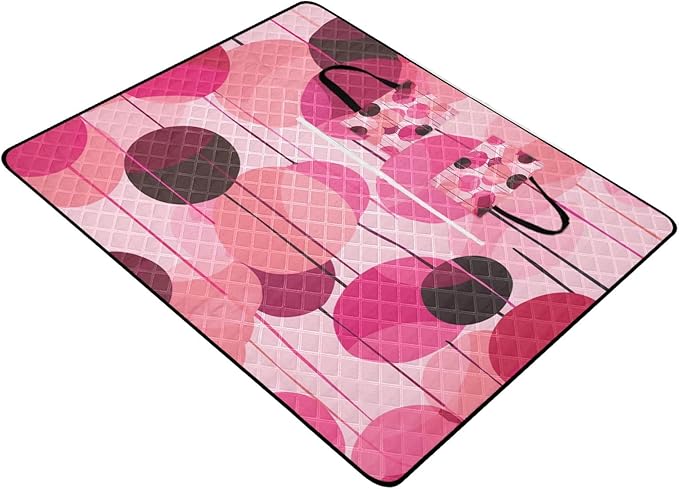 Camping Blanket Portable Hiking Travel Picnic Blankets for Adults Concert Blanket Art Balloon Magenta Peach 60x80in