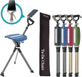 STEP2GOLD Ta-Da Chair Series 2 PRO Portable Trekking Hiking Pole Folding Walking Stick with Seat Walking Cane with Chair Foldable Chair Lightweight Aluminum Easy Carry and Storage Anti-Slip