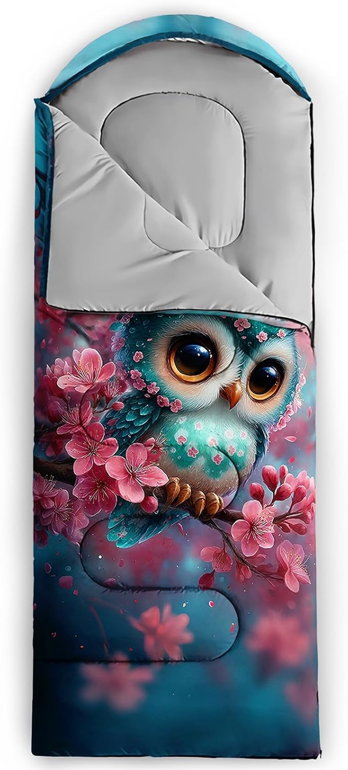 AILONEN Sunflower Sunset Sleeping Bag for Boys Girls Adults3 Season Warm &amp Cool Weather Botanical Design Lightweight Waterproof Camping Sleeping BagHikingOutdoor Backpack Traveling
