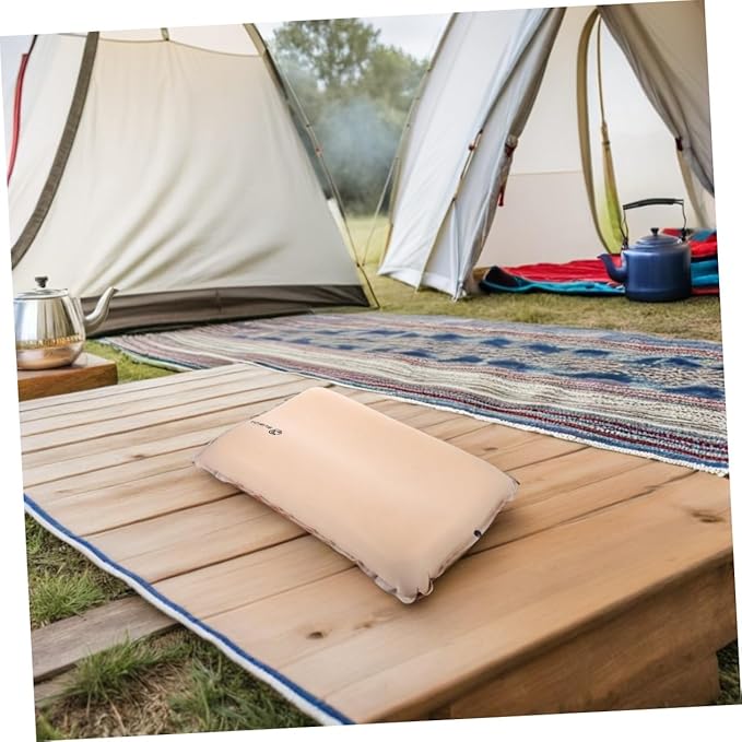 Ergonomic Memory Foam Pillow for Camping Self-Inflating Compact for Hiking and Airplane Trips