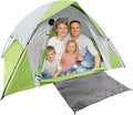 XL 6 Person Dome Camping Tent Double Layer Waterproof Removable Rain Fly for Outdoor Hiking Fishing (6 People Green)