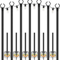 7 Pack String Light PolesMetal Poles for Hanging Outdoor Light Strings7 Pack 10 FT Light Poles Stand for Outside GardenPatioWeddingBackyardDeckParty