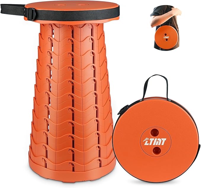 Portable &amp Lightweight Foldable Camping Chair for Adults Heavy Duty Folding Stool with Adjustable Shoulder Strap Perfect for Picnic Beach Backyard and Sporting Events Max Weight 400lbs