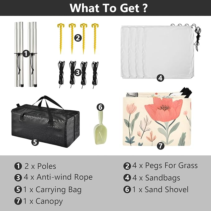 Rabbit Animal Cartoon with Carrot Flower Camping Sun Shelter Beach Tent Portable Beach Sun Shade Outdoor Canopy for Camping Trips Fishing Picnic