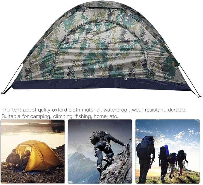 1 Person Lightweight Windproof Instant Backpacking Tent for Hiking Camping Fishing Climbing and Outdoor Adventures