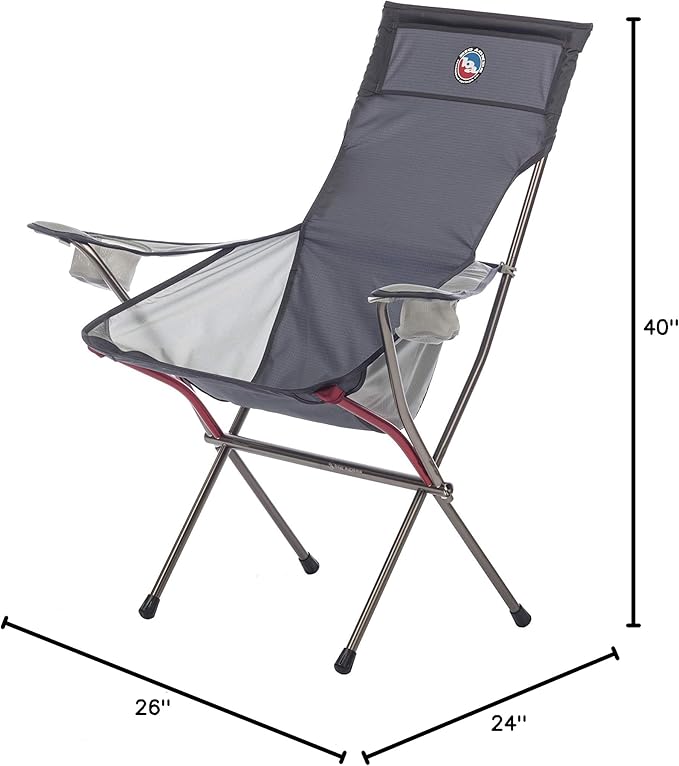 Big Agnes Big Six Armchair - Deluxe Comfort with Built-in Cup Holders | Tall Back Wide Seat | Packable &amp Quick Setup | Lightweight Backpacking &amp Camping Chair