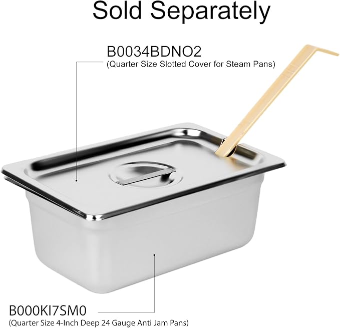 Excellante Quarter Size 4-Inch Deep 24 Gauge Anti Jam Pans