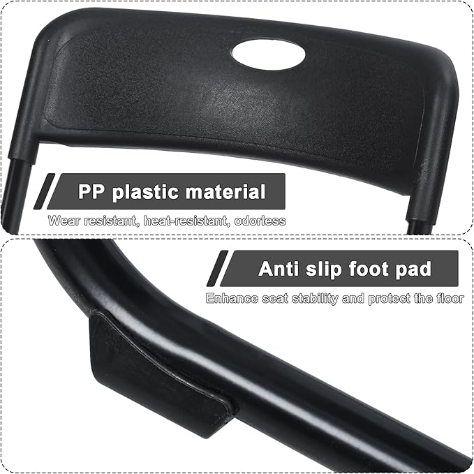【US Shipped】 Foldable Plastic Chair with 440 Pound Capacity - Patio Dinner Chair Outdoor Camping Chairs Black 6-Pack