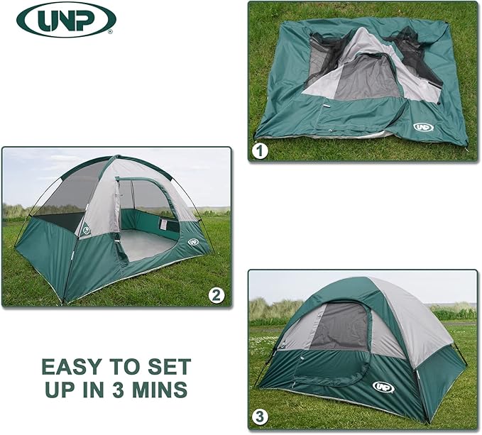 Camping Tent 2-4 Person Waterproof Windproof Tent with Rainfly Easy Set up-Portable Dome Tents for Camping…