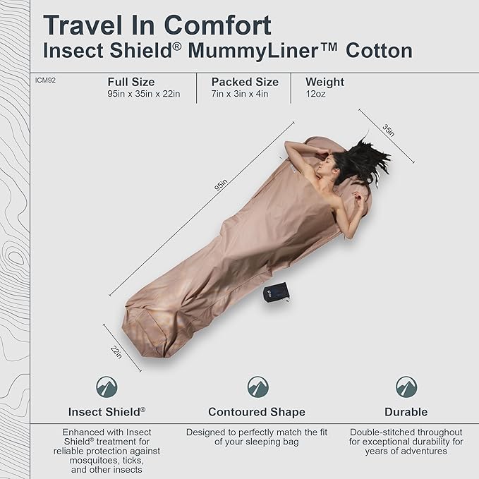 COCOON - Premium - Insect Shield - MummyLiner - Sand