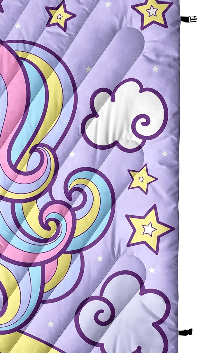 Axolotl Purple Unicorn Warm Puffy Camping BlanketLightweight Rainbow Cloud Printed Packable Outdoor BlanketGloden Star Outdoor Camping Blanket Backpacking for Traveling Picnic Beach Cold Weather