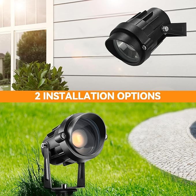 Low Voltage Landscape Lights Outdoor: 7W 700LM LED Landscape Lighting for Tree Garden Yard Pathway | 12V 24V Warm White 3000K Spotlights | IP66 Waterproof | 8 Pack