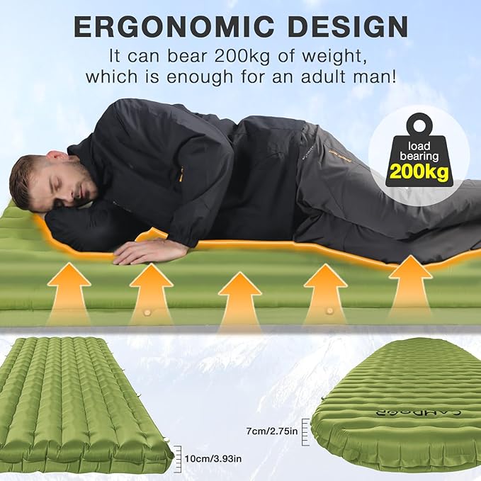 Inflating Sleeping Pads Ultralight Sleeping Pad Insulated - Camping Mattress for Backpacking Hiking with Bag Compact Sleeping Mat for Camping