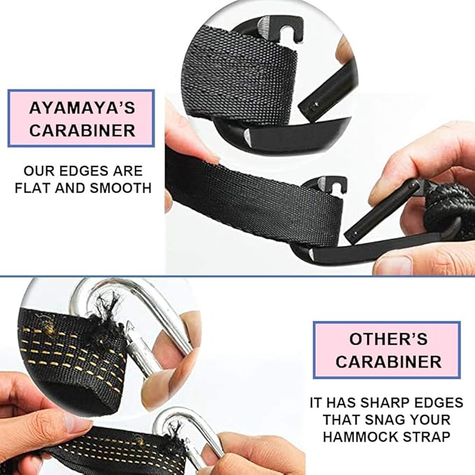 ayamaya Kids Camping Hammock Small Outdoor Hammock Gifts for Children Girls Boys Ultralight Kids Camping Gear with Tree Strap &amp CarabinersSling Swing Hammock for Indoor/Outdoor Use