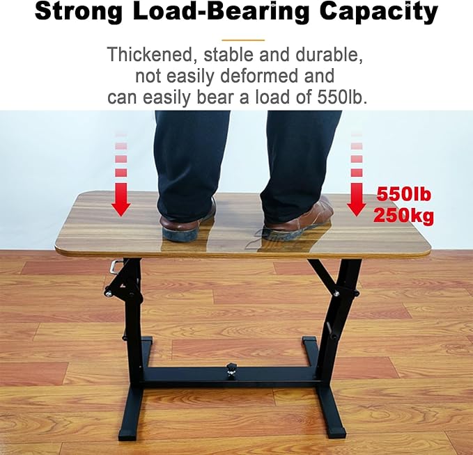 RV Folding Table Collapsible Table Folding Camping Table Push-Pull Lift Dining Table Brown
