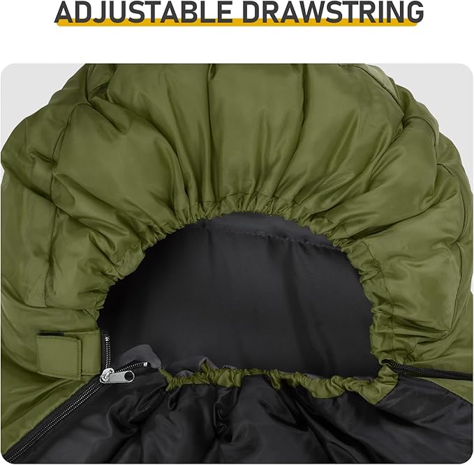 Heated Sleeping Bag with 3-Speed Temperature Control USB Powered Waterproof 190T Polyester Lightweight Portable for Camping Hiking Backpacking Office Car &amp RV - 82.7 x 33.5