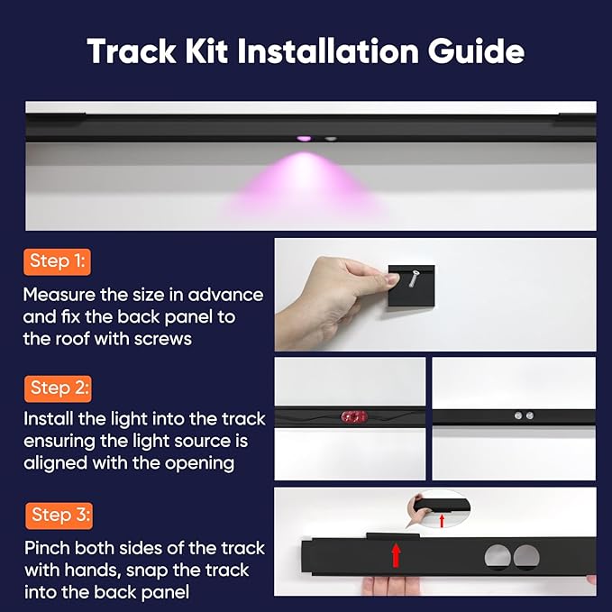 APPECK 50ft Track Kit for Permanent Outdoor Lights Pro C5106 13pcs Aluminum Channel for RGBCW Dual Lens Smart Eaves Lights Black