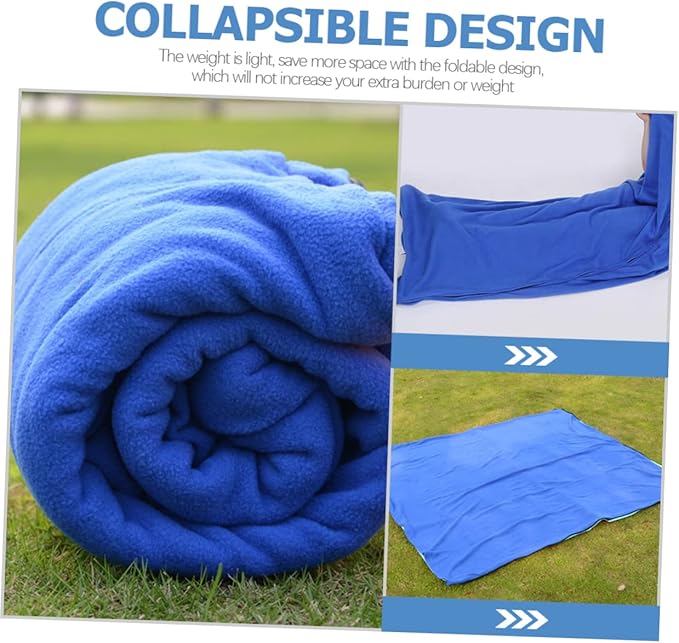1pc Fleece Sleeping Bag for Outdoor Comfortable Picnic Blanket Washable Camping Mat Reusable Lawn Mat