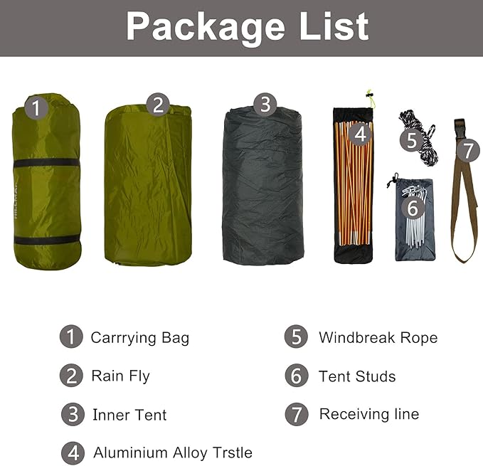 HILLMAN 1/2/3/4 Person Tents for Camping Instant Lightweight Backpacking Tents Easy Set Up Waterproof Family Camping Tent with Rainfly &amp Carry Bag Portable Dome Tent for Camping Hiking &amp Trave