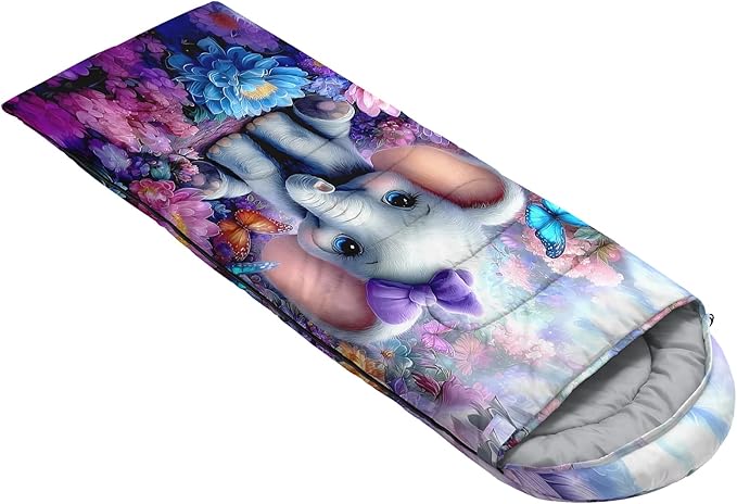 AILONEN Cartoon Camping Sleeping Bag for Boys Girls AdultsLightweight &amp Waterproof3 Season Warm &amp Cold WeatherPortablePrinted Sleeping BagTravelingCampingHiking