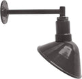 Steel Lighting Co. Venice Store Sign Light | for Outdoor Restaurant Accent Wall | 9 inch Dome | 11 inch Straight Arm | Farmhouse Warehouse Style Made in America | Dark Bronze Exterior/White Interior