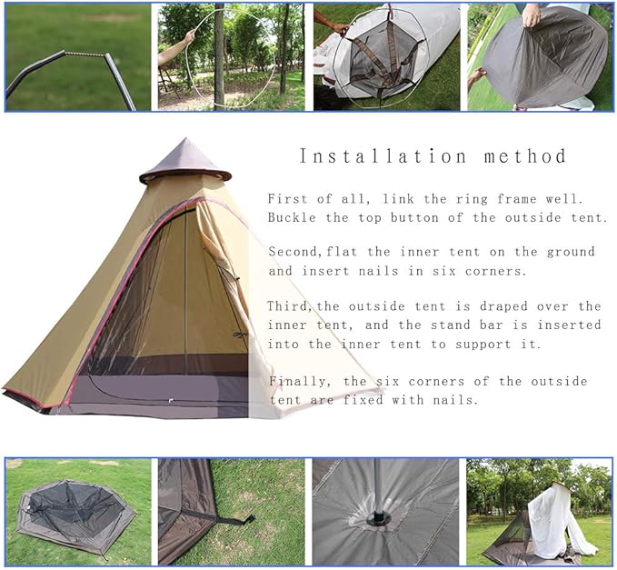 12'x10'x8'Dome Camping Tent 5-6 Person 4 Season Double Layers Waterproof Anti-UV Windproof Tents Family Outdoor Camping Tent | Double Layers Waterproof Anti-UV Windproof Family Outdoor